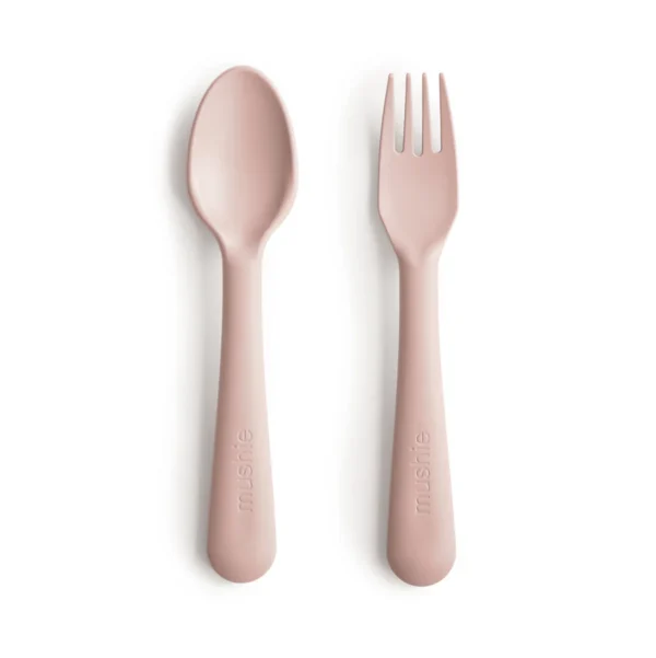 Dinnerware Fork and Spoon Set - Blush