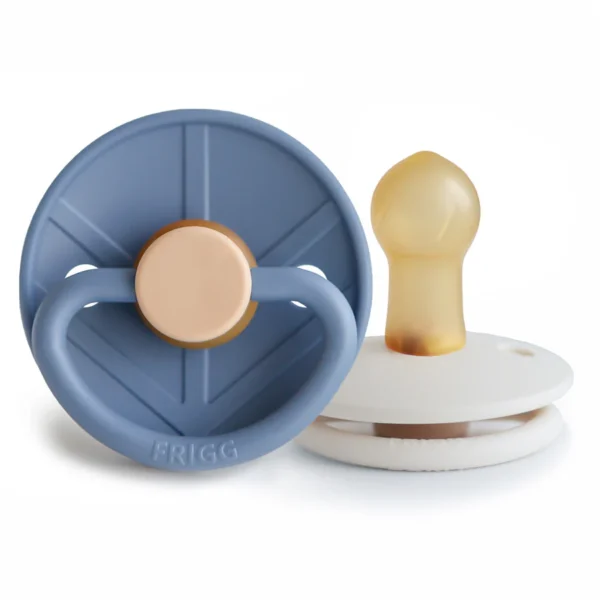 FRIGG Little Viking Natural Rubber Pacifier 2 Pack - Ocean View/Cream